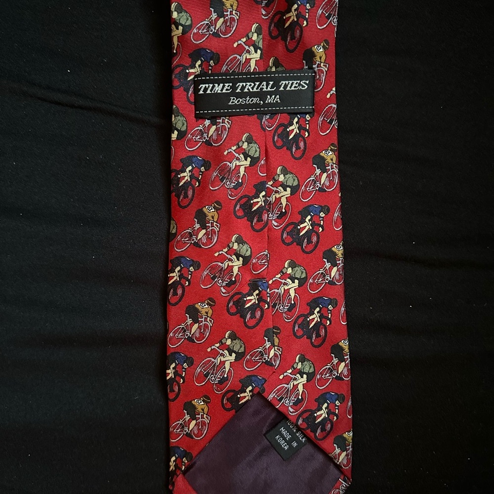 Time Trial Ties Men’s Cycling Print Tie – Boston, MA